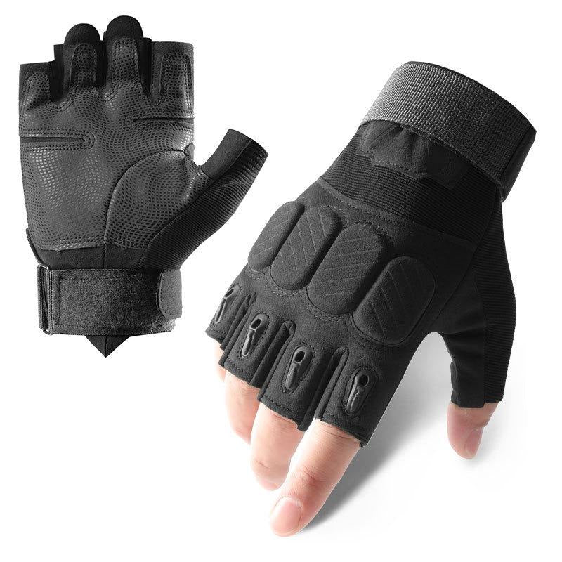 White Smoke Tactical Half-Finger Gloves – Touchscreen Compatible MARKSMAN