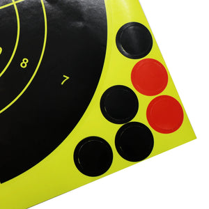 White Smoke 8 Inch Fluorescent Splatter Adhesive Target Stickers for Outdoor Range Practice – 10 Pcs Set MARKSMAN