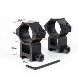 White Smoke Marksman 30mm See-Thru Extra High Telescope Mount MARKSMAN