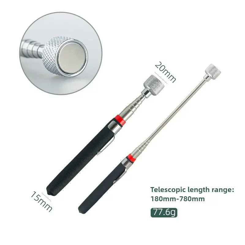 White Smoke Telescopic Magnetic Steel Ball Collector Stainless Steel Extendable Pen MARKSMAN