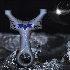 Black Thunder Bird Tie Free Titanium Slingshot MARKSMAN