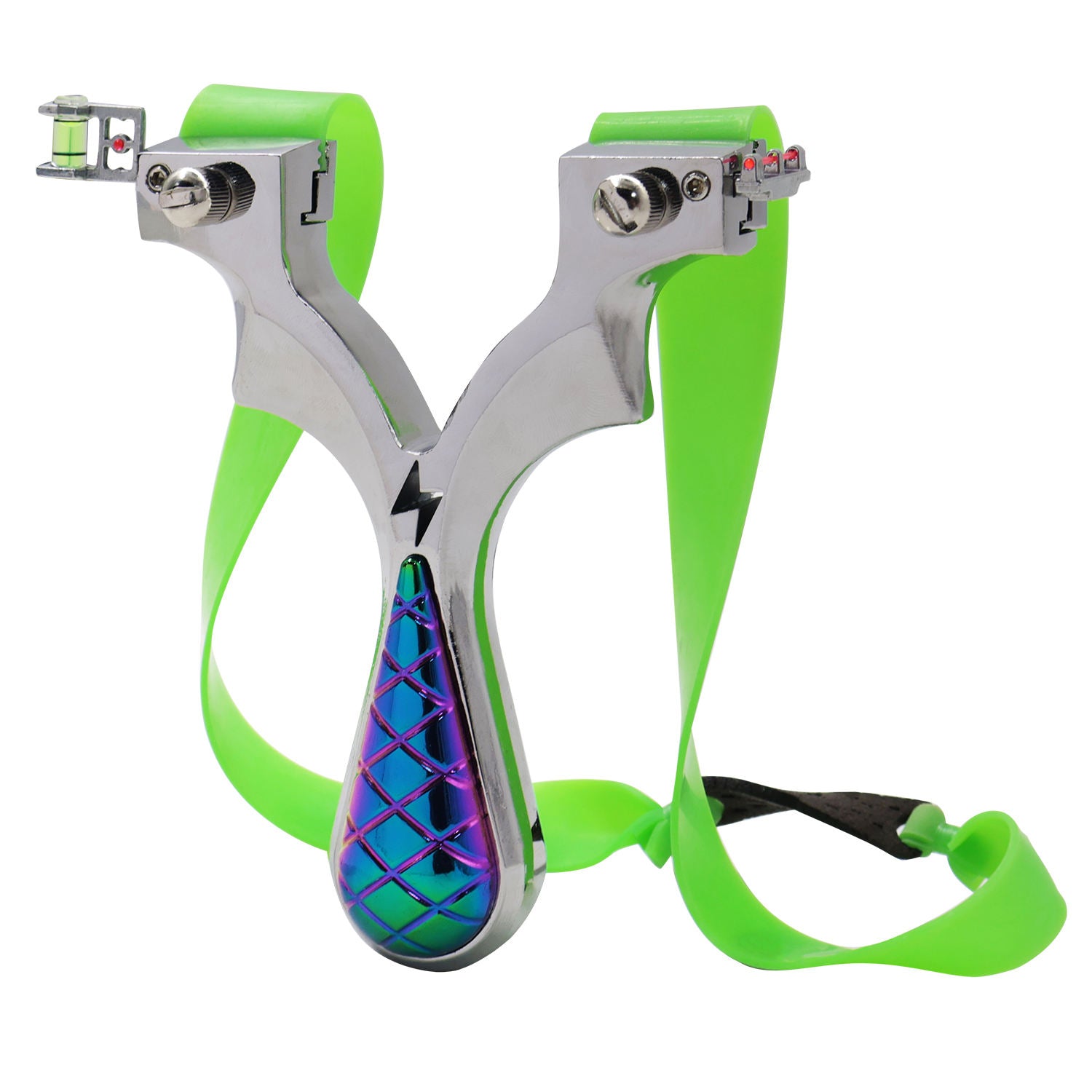 Dark Gray ThunderBolt Stainless Steel Slingshot MARKSMAN
