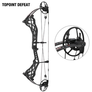 White Smoke Topoint Defeat Compound Bow – CNC Aluminium Riser INDIAN SLINGSHOT