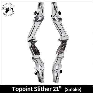White Smoke Topoint Slither 21-Inch Recurve Bow Riser – Aluminum CNC ILF Topoint