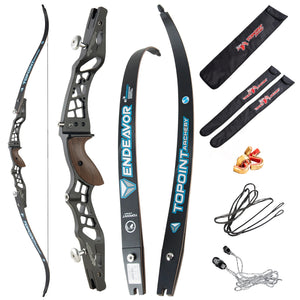 White Smoke Topoint Unison 21-Inch CNC Aluminum Recurve Bow Riser – ILF Compatible Topoint