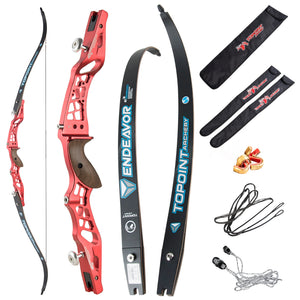White Smoke Topoint Unison 21-Inch CNC Aluminum Recurve Bow Riser – ILF Compatible Topoint