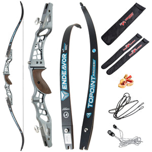 White Smoke Topoint Unison 21-Inch CNC Aluminum Recurve Bow Riser – ILF Compatible Topoint