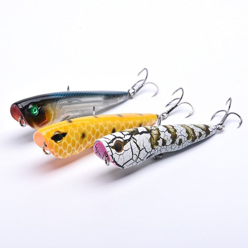 White Smoke Topwater Floating Pencil Lure Walker Hard Bait for Bass & Pike MARKSMAN