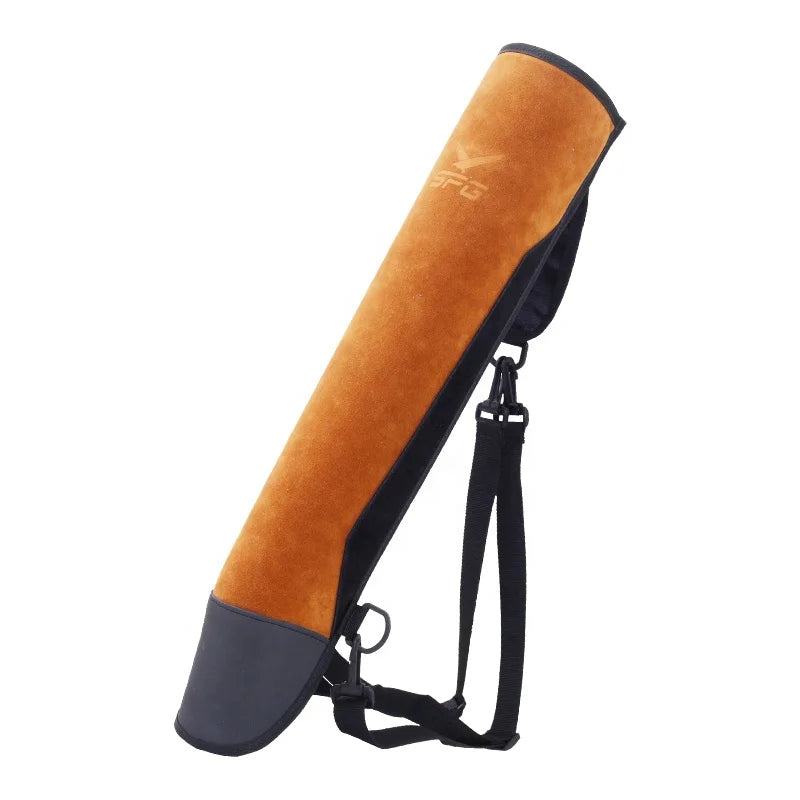 Dark Slate Gray SPG Leather Archery Quiver | Traditional High-Capacity Arrow Carry Bag SPG