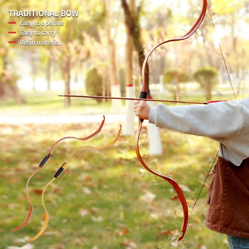 Dark Khaki SPG Traditional Nano Resin Recurve Bow 25 lbs – Classic Archery Bow SPG