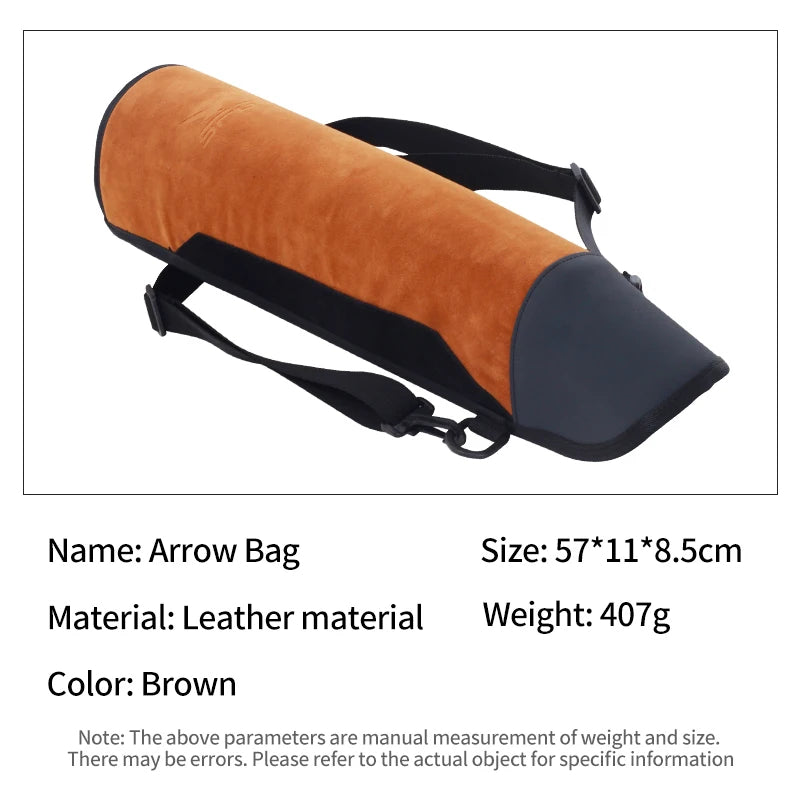 Dark Slate Gray SPG JN218 Traditional Leather Arrow Quiver Bag – Brown Archery Arrow Holder SPG