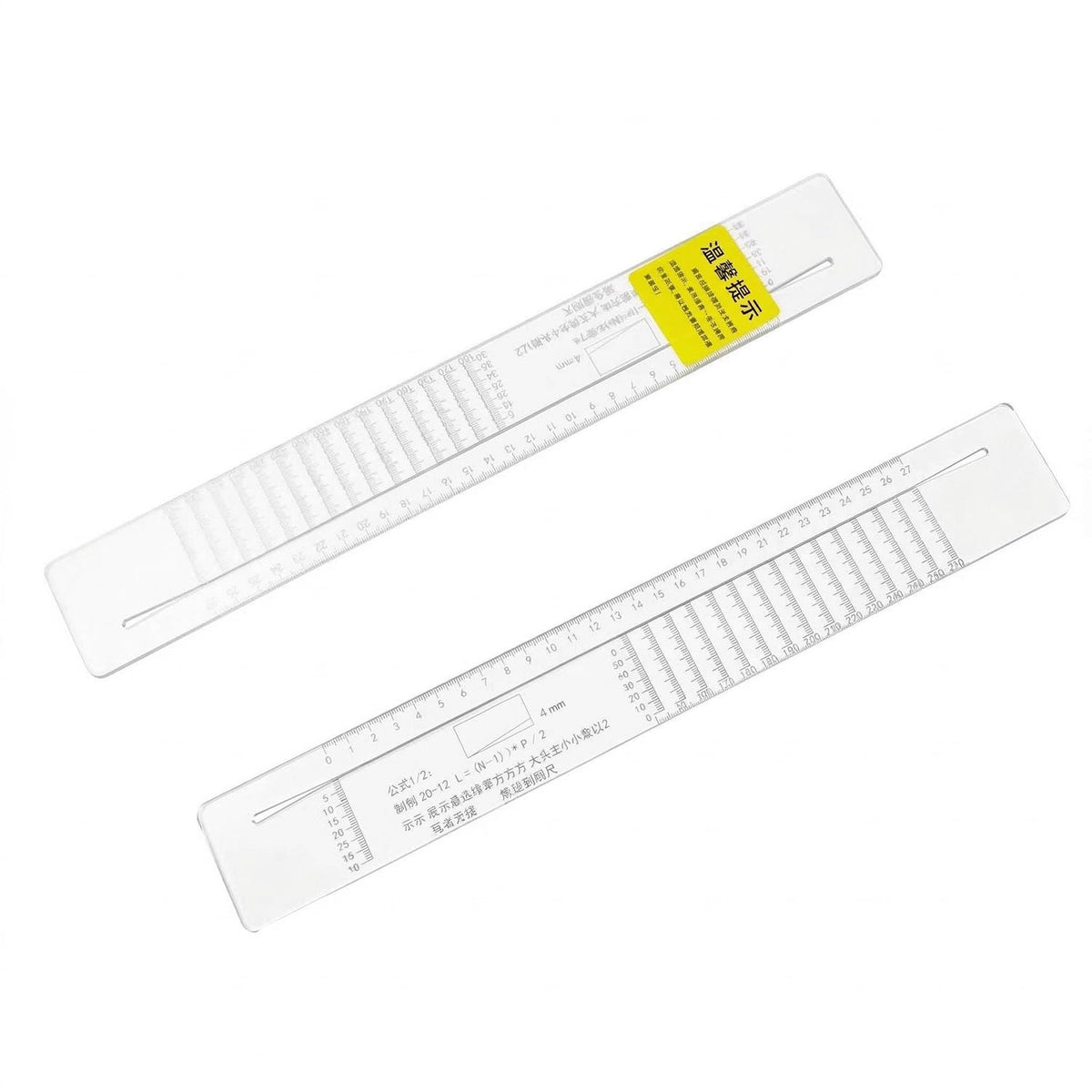 White Smoke RULIX Transparent Rubber Band Cutting Ruler MARKSMAN