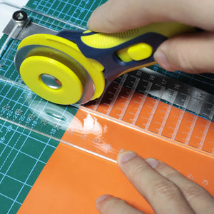 Coral RULIX Transparent Rubber Band Cutting Ruler MARKSMAN