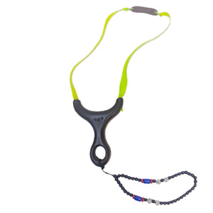 White Smoke U-Grip Lite Black Mini Slingshot – Compact ABS Ergonomic Arc Handle for Outdoor Recreation INDIAN SLINGSHOT