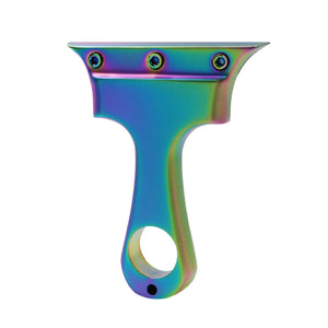 White Smoke Rainbow Impact Stainless Steel Slingshot with 3 Colored Screws Sling Tool INDIAN SLINGSHOT