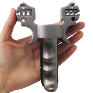 White Smoke VULCRON PRO Aluminum Alloy Multi-Function Slingshot with Premium Bow Head Design MARKSMAN