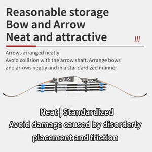 Lavender SPG Wall-Mounted Bow and Arrow Holder – Durable Space-Saving Archery Rack SPG