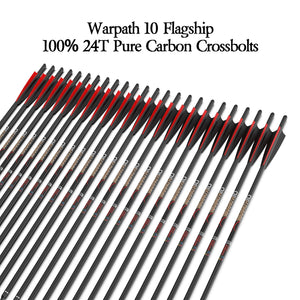 White Smoke Sanlida® Warpath 10 Straightness ±0.001 Carbon Crossbolts – 24pcs High Precision Set SANLIDA
