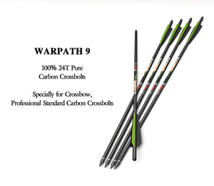 White Smoke Sanlida® Warpath 9 Straightness ±0.003 Carbon Crossbolts – 24PCS | 24T Pure Carbon | 20"/22" Precision Bolts SANLIDA