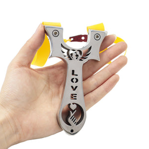 Tan WingedSoul LOVE Edition Stainless Steel Slingshot MARKSMAN