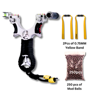 Light Gray Alloy Benz Slingshot with Laser for Outdoor Target Shooting MARKSMAN