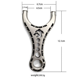 Gray Wolf Fang Stainless Steel Slingshot MARKSMAN