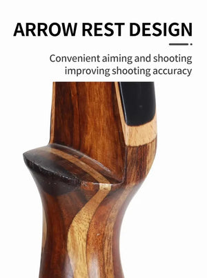 Saddle Brown SPG Wooden Recurve Bow – 54" One-Piece Traditional Archery Bow SPG