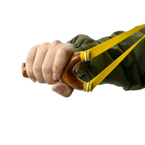 Tan New Desert Solid wood Slingshot Bionic Handle Flying Tiger Copper Head CNC Collection Competitive Slingshot INDIAN SLINGSHOT