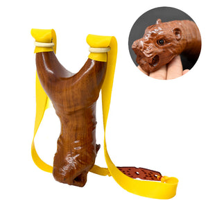 Saddle Brown New Desert Solid wood Slingshot Bionic Handle Flying Tiger Copper Head CNC Collection Competitive Slingshot INDIAN SLINGSHOT
