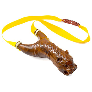 Gold New Desert Solid wood Slingshot Bionic Handle Flying Tiger Copper Head CNC Collection Competitive Slingshot INDIAN SLINGSHOT