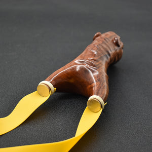 Dark Slate Gray New Desert Solid wood Slingshot Bionic Handle Flying Tiger Copper Head CNC Collection Competitive Slingshot INDIAN SLINGSHOT
