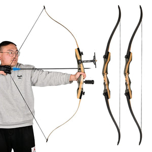 Black SPG 62" Wooden Takedown Recurve Bow SPG