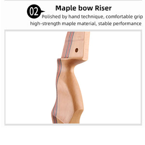 Light Gray SPG 68" Wooden Takedown Recurve Bow SPG