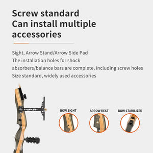 White Smoke SPG 62" Wooden Takedown Recurve Bow SPG