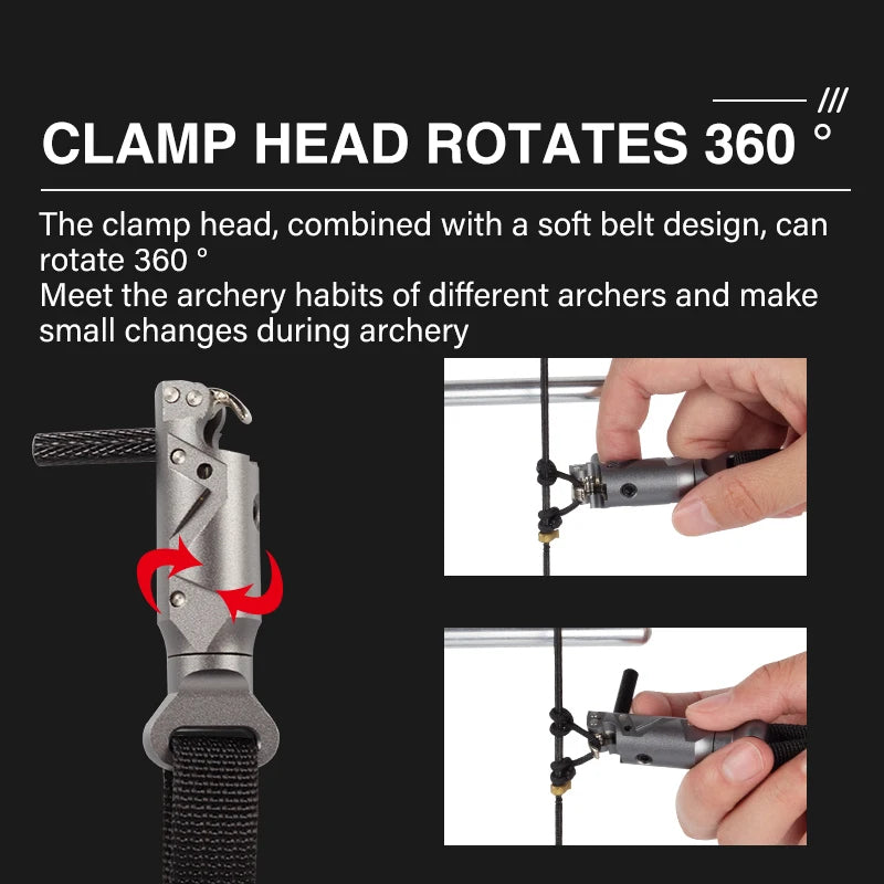 SPG Wrist Bow Release — Leather & Metal, 360° Rotation