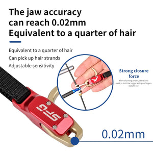 Light Pink SPG Adjustable Compound Bow Wrist Release | Leather & Metal Design SPG