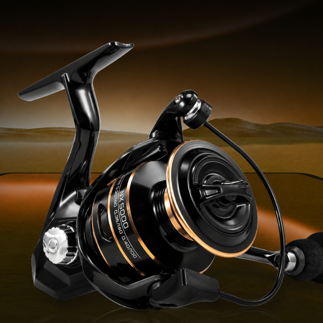 Black YL90018 Stainless Steel Spinning Fishing Reel 8kg Drag for Freshwater & Saltwater Fishing MARKSMAN