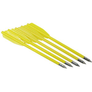 White Smoke Yellow 6mm Plastic Arrows with Metal Pointed Tip – 10 PCS Set INDIAN SLINGSHOT