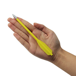 White Smoke Yellow 6mm Plastic Arrows with Metal Pointed Tip – 10 PCS Set INDIAN SLINGSHOT