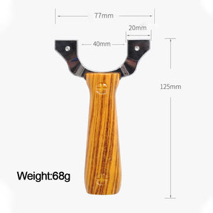 White Smoke WOODTONE Zinc Alloy Slingshot – Imitation-Wood Ergonomic Handle INDIAN SLINGSHOT