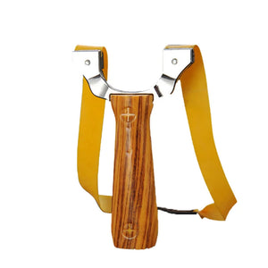 White Smoke WOODTONE Zinc Alloy Slingshot – Imitation-Wood Ergonomic Handle INDIAN SLINGSHOT