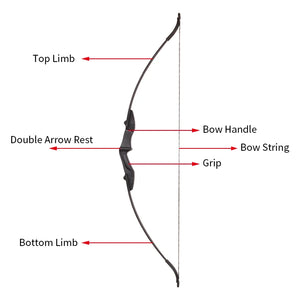 Light Gray SPG ZR Recurve Bow 135cm | Beginner & Youth Fiberglass Archery Set SPG
