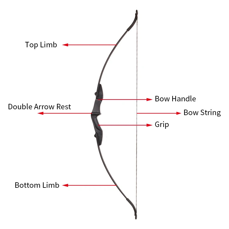 Light Gray SPG ZR Recurve Bow 135cm | Beginner & Youth Fiberglass Archery Set SPG