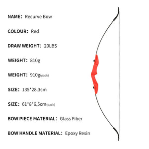 Gray SPG ZR Recurve Bow 135cm | Beginner & Youth Fiberglass Archery Set SPG