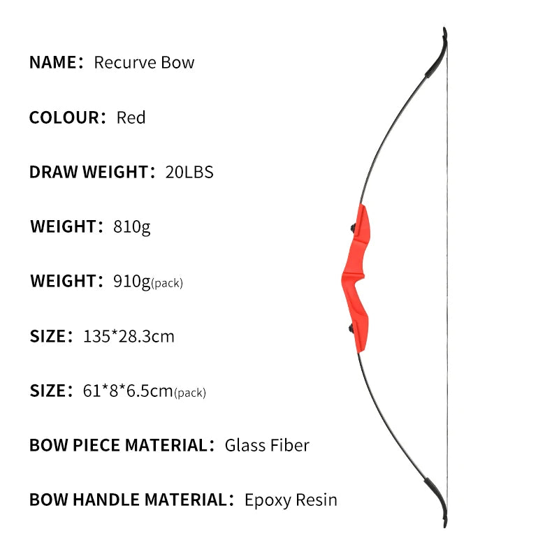 Gray SPG ZR Recurve Bow 135cm | Beginner & Youth Fiberglass Archery Set SPG