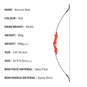 Gray SPG ZR Recurve Bow 135cm | Beginner & Youth Fiberglass Archery Set SPG