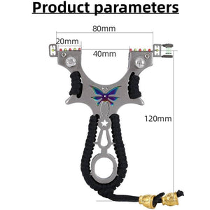 Light Slate Gray Flying Star Butterfly Stainless Steel Slingshot MARKSMAN