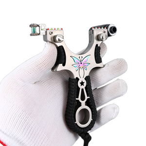 Dark Slate Gray Flying Star Butterfly Stainless Steel Slingshot MARKSMAN