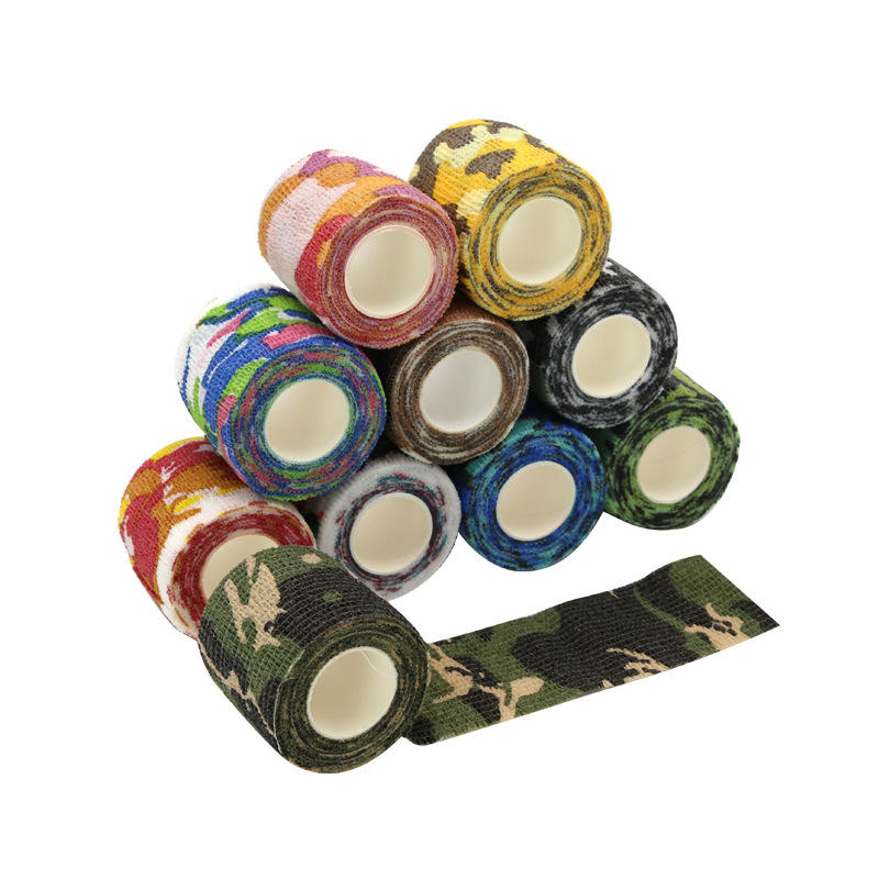 Dark Slate Gray Outdoor Camo Stretch Bandage Camouflage Tape Cling Camouflage Self-adhesive Bandage Non-Slip Sweat-Absorbent Slingshot Accessories Non-Woven Tape INDIAN SLINGSHOT