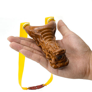 Rosy Brown High Quality Desert Iron Solid Wood Red Sandalwood Dragon Head Slingshot Catapult SLINGSTER